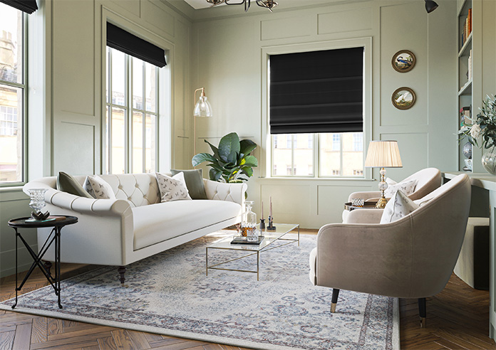 Tussah, Anthracite - Roman Blind - Image 6